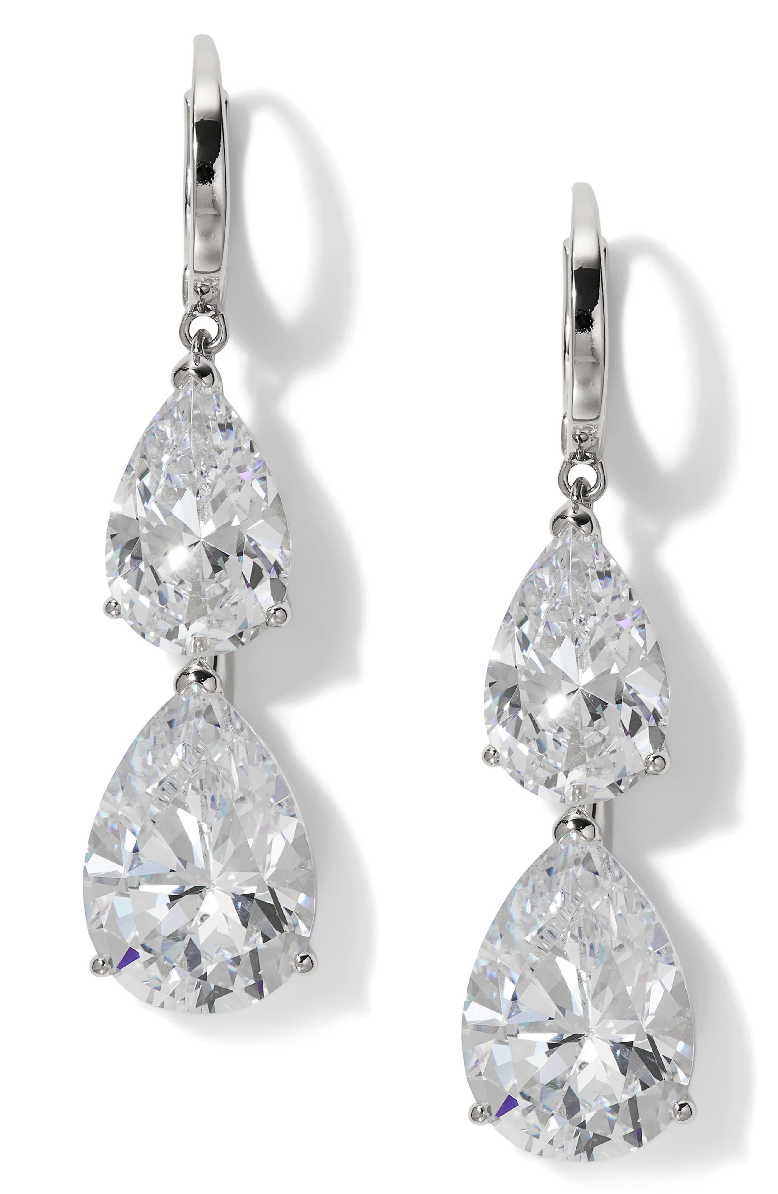 Farrah Cubic Zirconia Drop Earrings