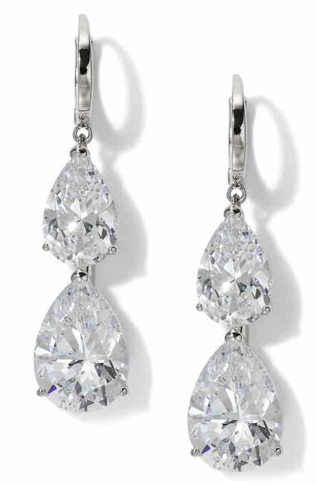 Farrah Cubic Zirconia Drop Earrings