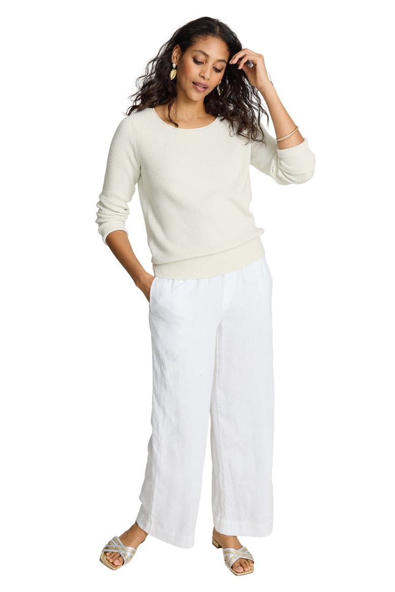 Opal Shore Crewneck Sweater, Alternate, color, COCONUT