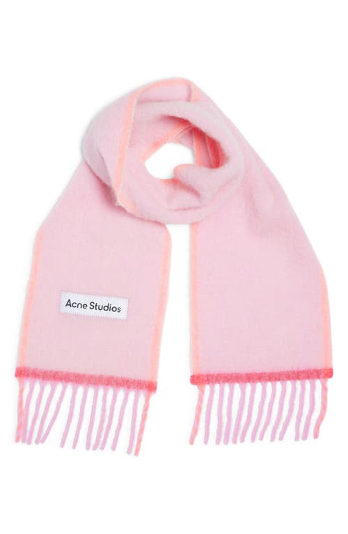 Acne Studios Valley Wool-blend Scarf In Pink