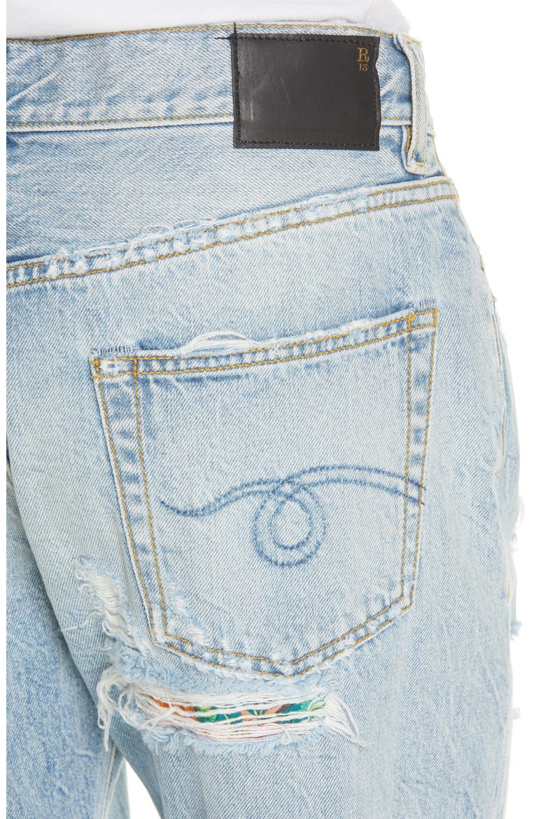 Ripped Boyfriend Jeans, Alternate, color, MILTON W/ RIPS