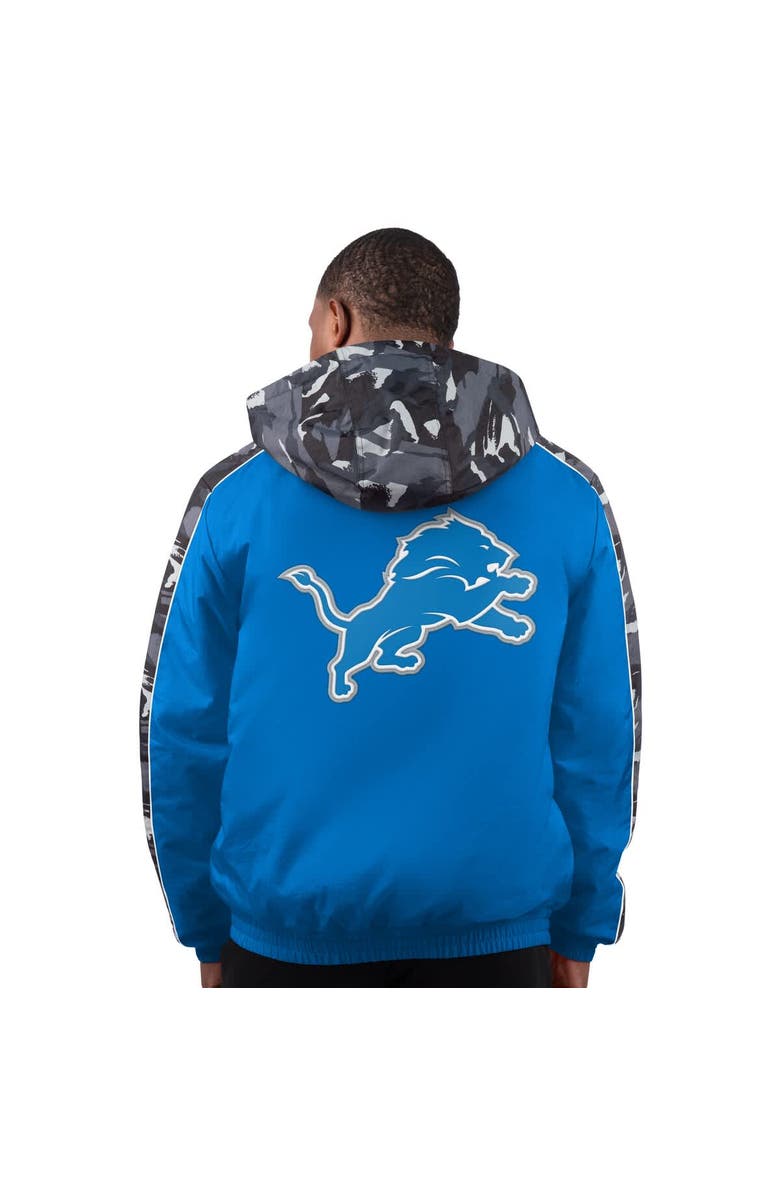 STARTER Men's Starter  Blue Detroit Lions Thursday Night Gridiron Full-Zip Jacket, Alternate, color, 