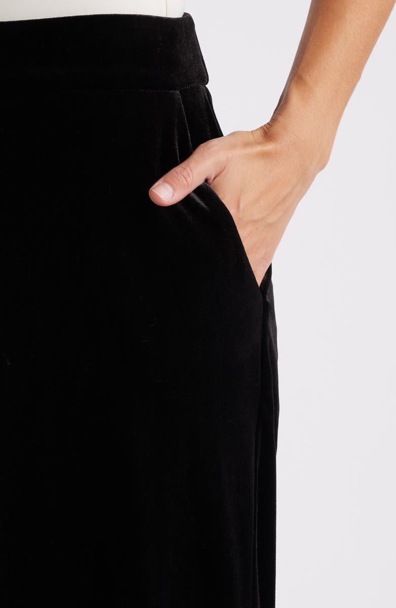 Tahari ASL Velvet Wide Leg Pants, Alternate, color, 