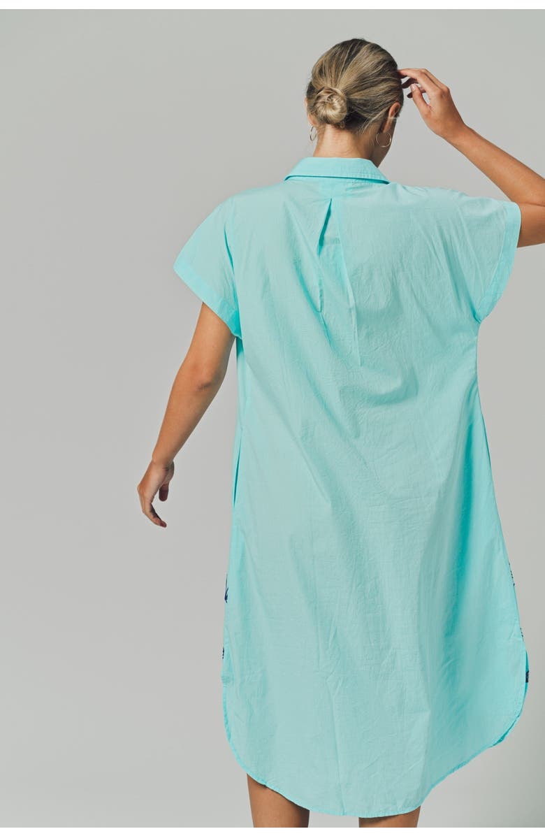 The Shirt by Rochelle Behrens The Lea Dress, Alternate, color, Aqua