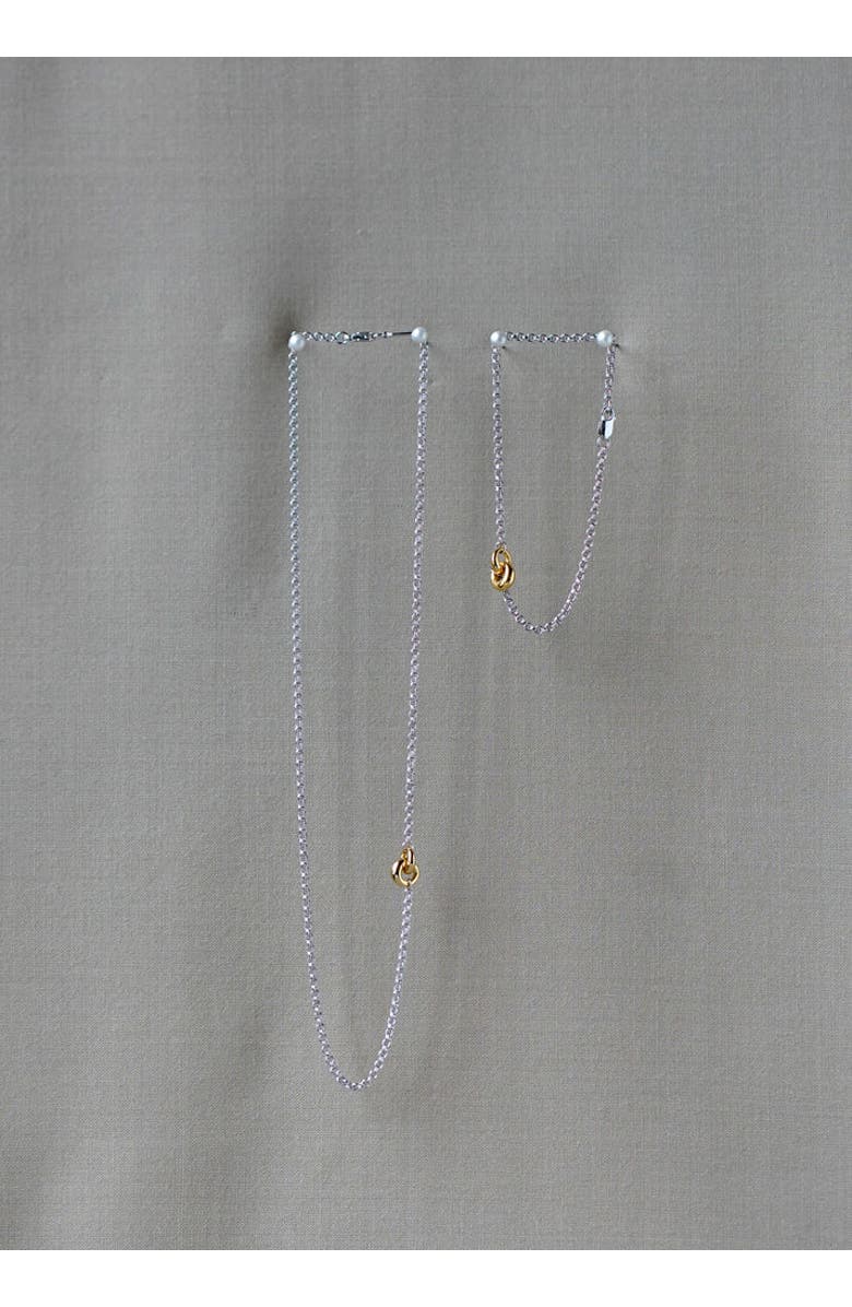 Otiumberg Mixed Metal Link Up Chain Necklace, Alternate, color, Mixed Metal