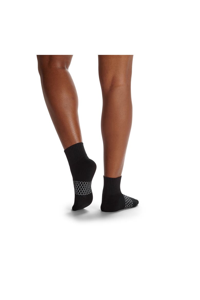 Solid Quarter Socks, Alternate, color, BLACK