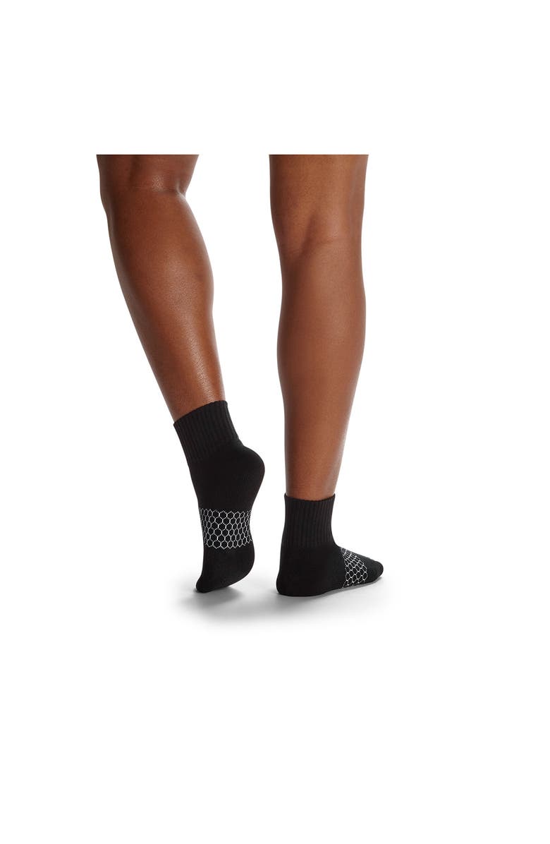Bombas Solid Quarter Socks, Alternate, color, Black
