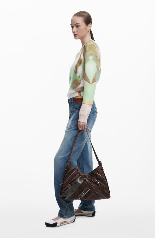 Desigual Patchwork Shoulder Bag In Brown