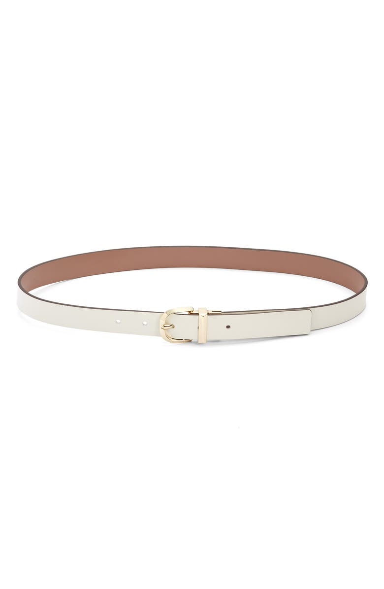 Kate Spade New York reversible leather belt, Main, color, Parchment