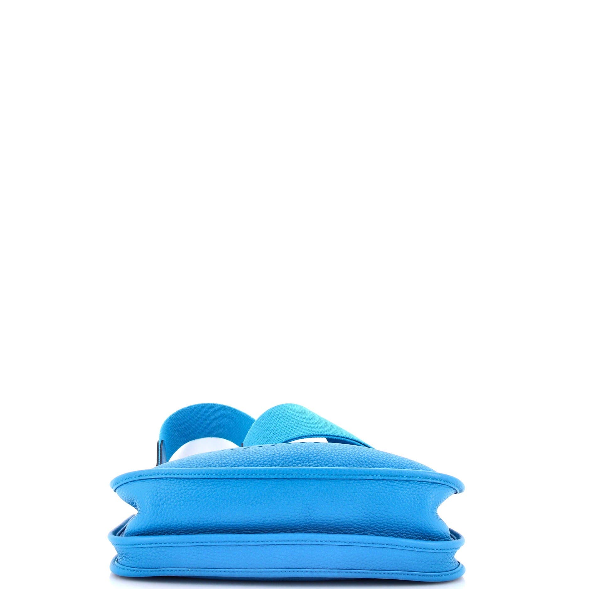 Pre-Owned Hermes Evelyne Bag Gen III Clemence PM, Alternate, color, Bleu Zanzibar