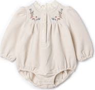 The Umbrella Academy Girl Velvet Floral Embroidered Ruffle Neck Romper