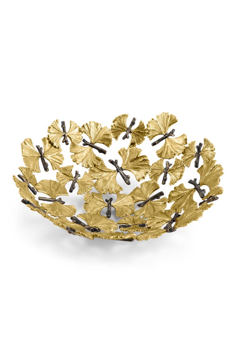 Butterfly Ginkgo Bread Basket, Alternate, color, GOLD
