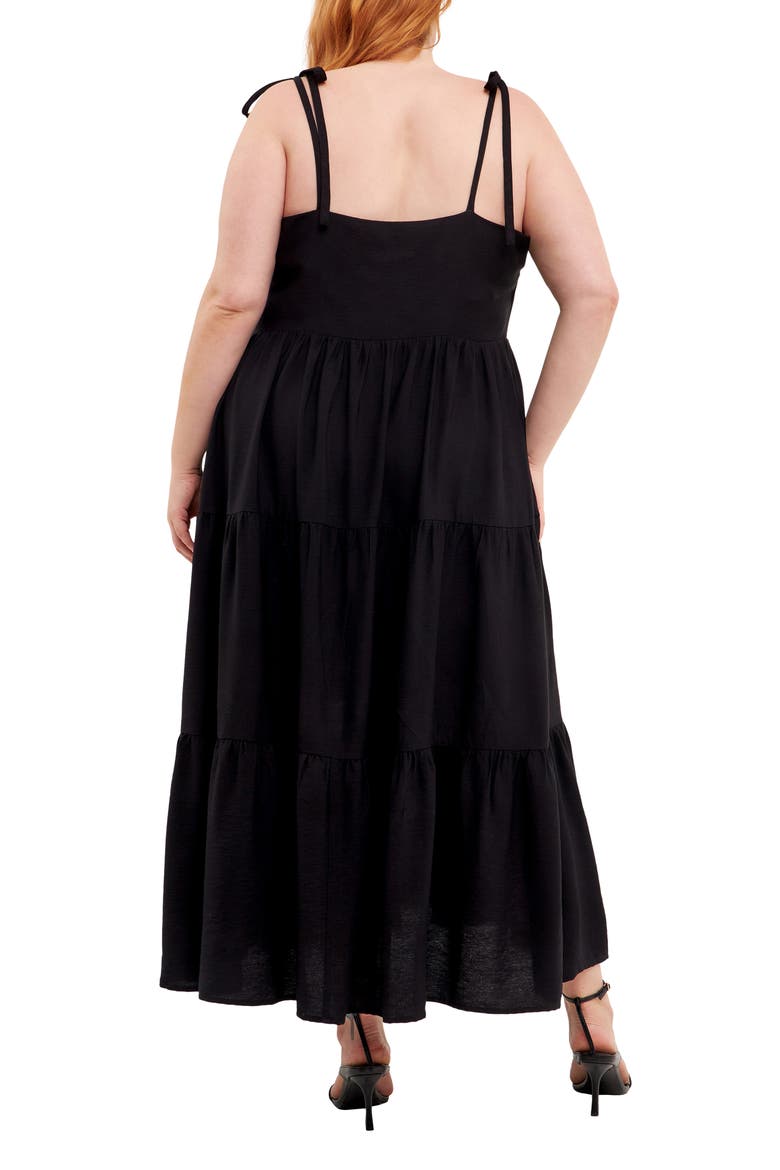 Tiered Maxi Dress, Alternate, color, BLACK