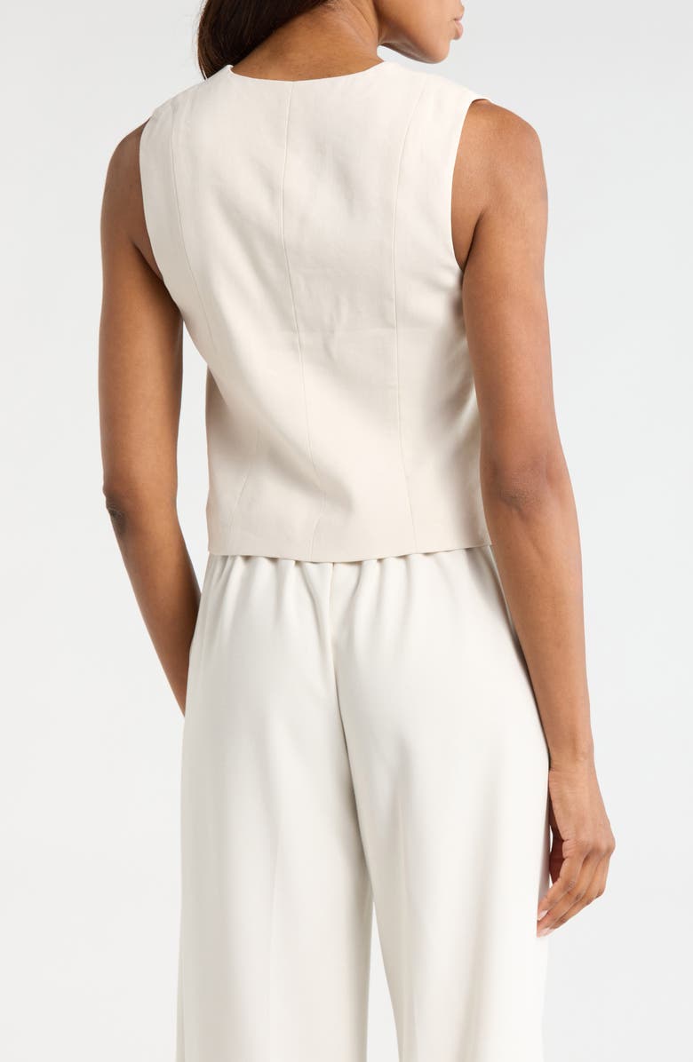 A.L.C. Leo Linen Blend Vest, Alternate, color, Buttercream