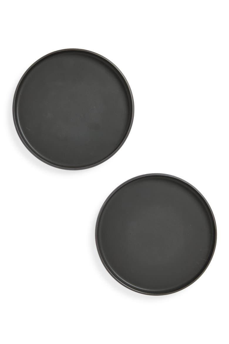 Set of 2 Colombo Dinner Plates, Main, color, BLACK