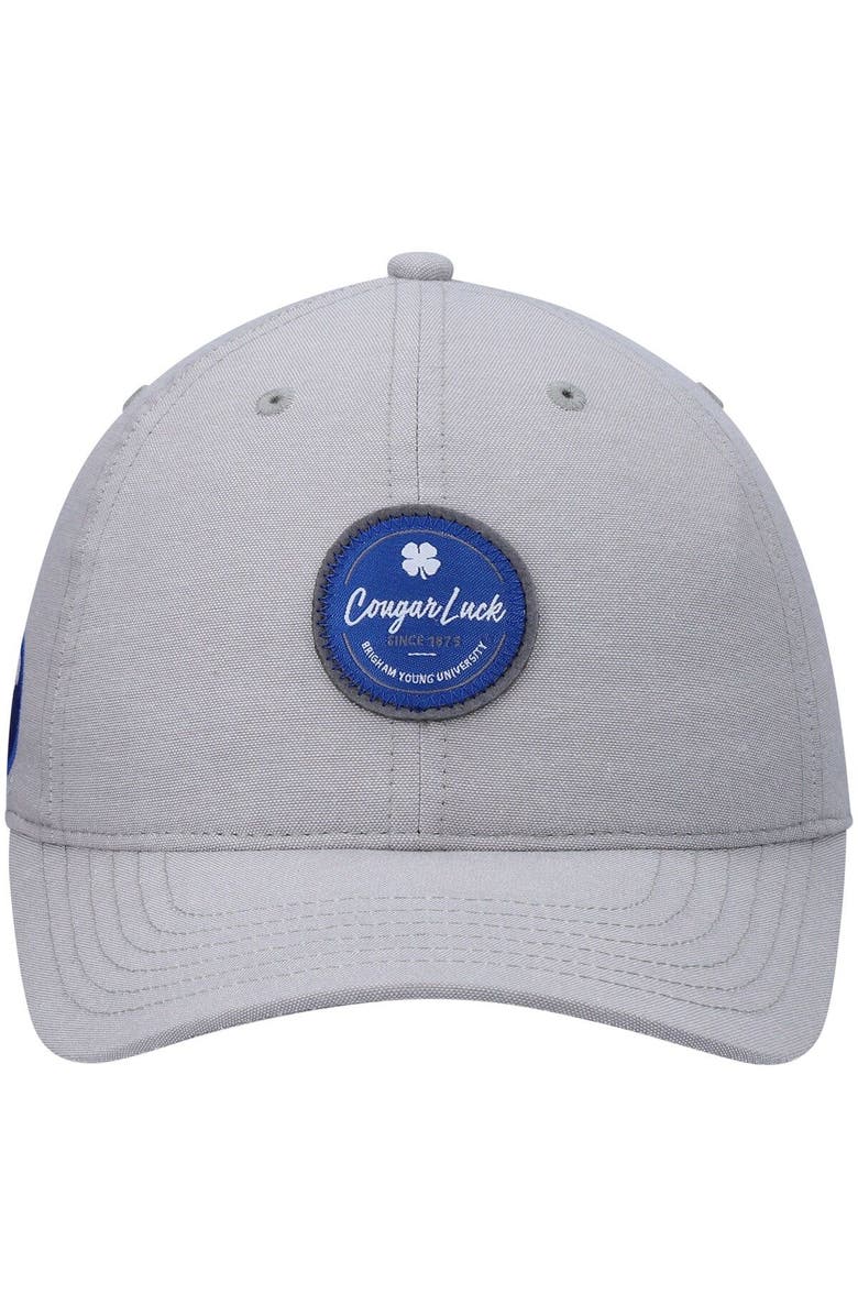 Black Clover Men's Gray BYU Cougars Oxford Circle Adjustable Hat, Alternate, color, 