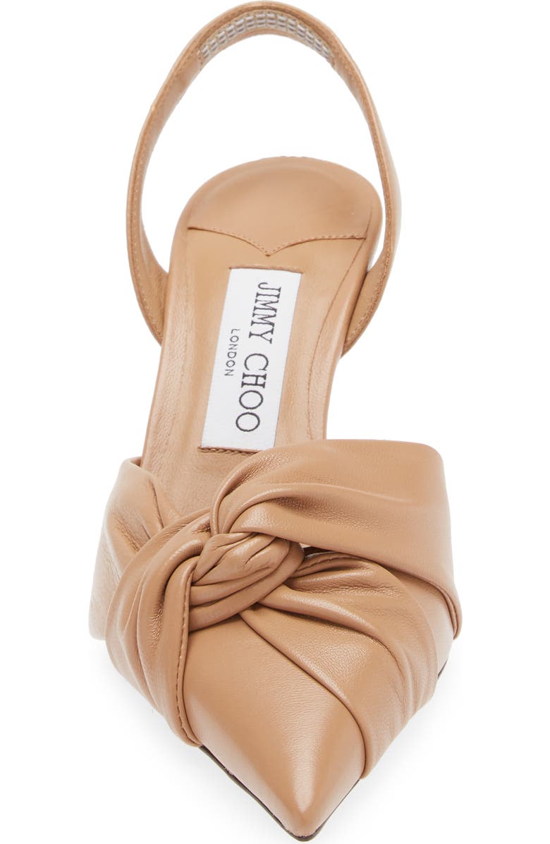 Jimmy Choo Hedera Knot Pointed Toe Slingback Pump, Alternate, color,