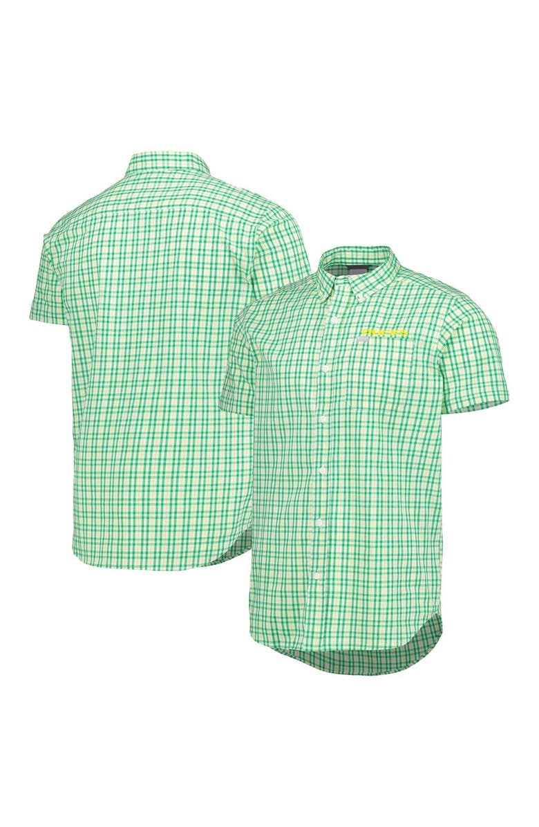 Columbia Men's Columbia Green Oregon Ducks Rapid Rivers Logo Button-Down Shirt, Main, color,