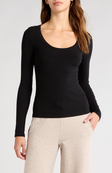 Cloud Retreat Rib Long Sleeve Top
