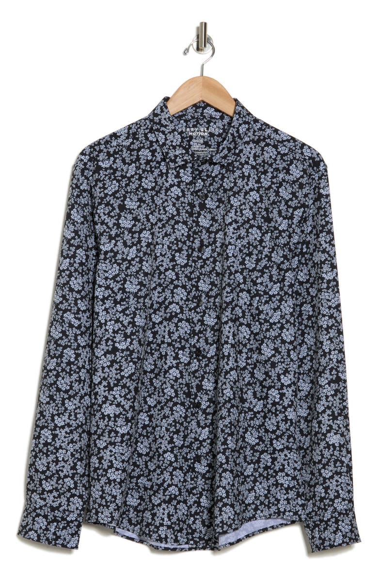 Perry Ellis Vine Floral Button-Up Shirt, Alternate, color, 