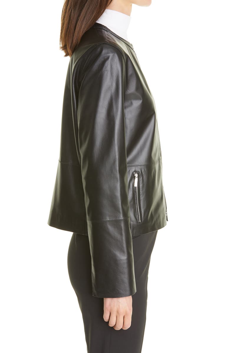 Lafayette 148 New York Griffith Lambskin Leather Jacket, Alternate, color, 