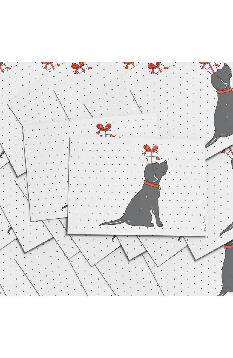Ramus & Co Gift/Birthday Postcard 20-Pack "Black Lab Present", Alternate, color, Multi-Pack