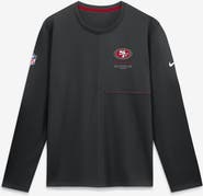 Nike Men's Nike Black San Francisco 49ers Sideline Coaches UV Dri-FIT Long Sleeve Shirt