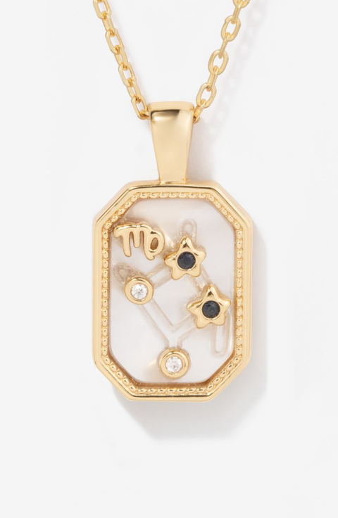 Birthstone Zodiac Charm Necklace