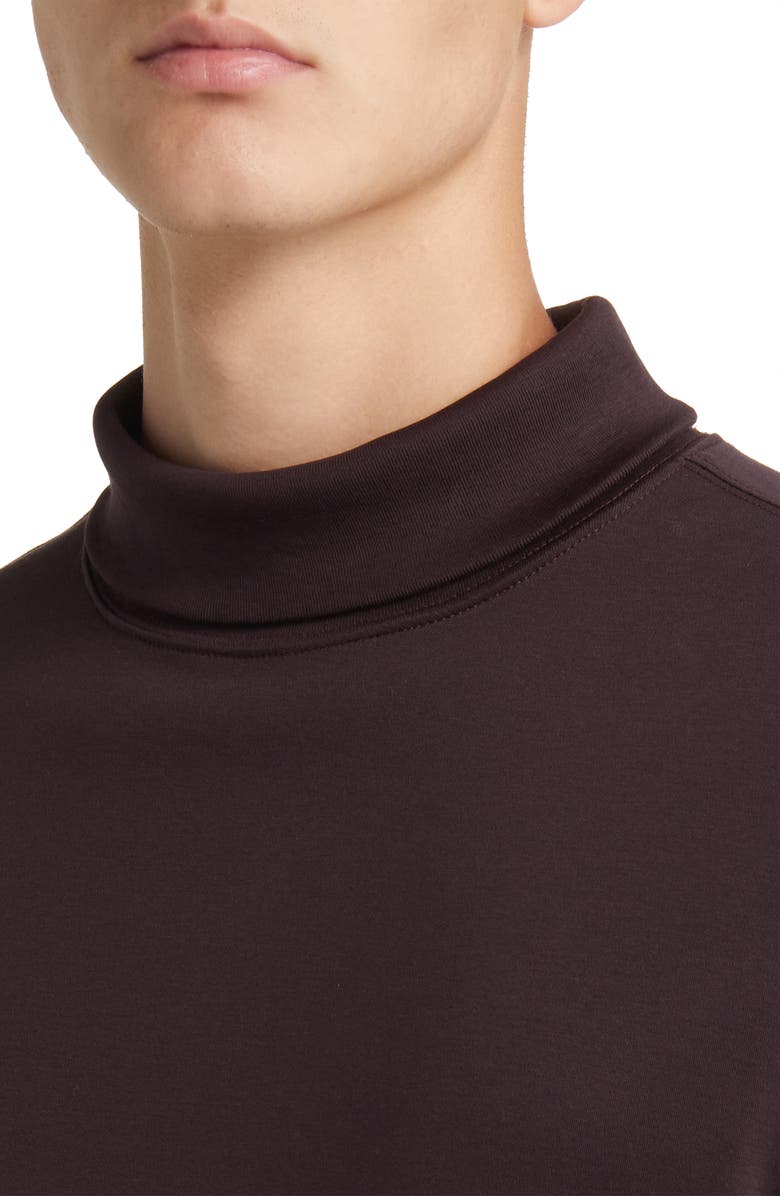 Robert Barakett Georgia Cotton Turtleneck, Alternate, color, Port