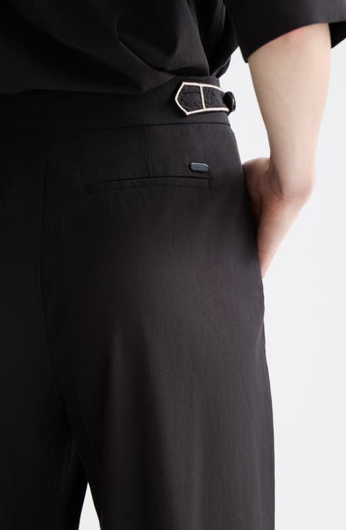 Scotch & Soda Quinn Wide Leg Pants In Black