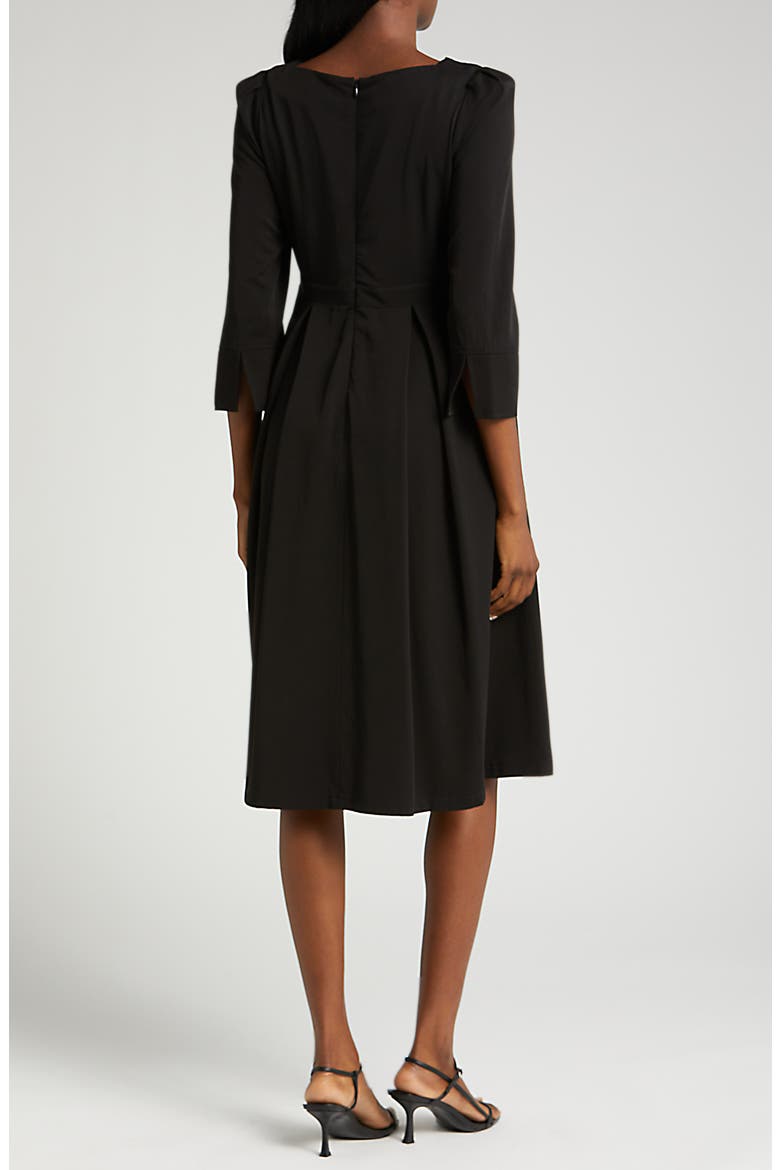 Sarah Empire Waist Maternity/Nursing Dress, Alternate, color, BLACK