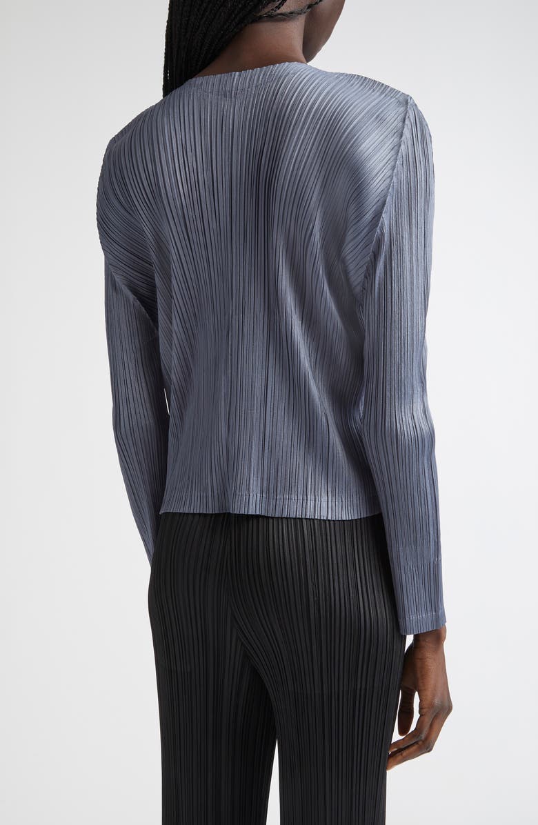 Pleats Please Issey Miyake Monthly Colors May Pleated Zip Front Top, Alternate, color, 