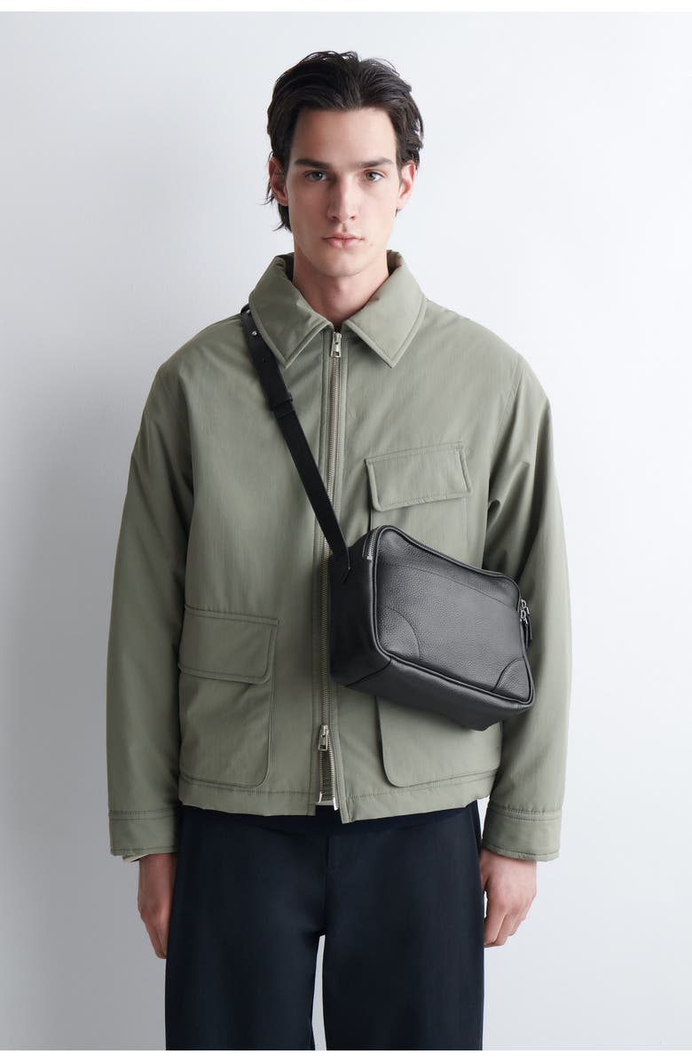 COS Classic Crossbody Bag - Leather, Alternate, color, Black