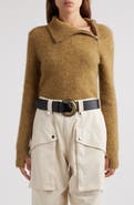 Isabel Marant Étoile Odelle Alpaca Blend Zip Shoulder Sweater