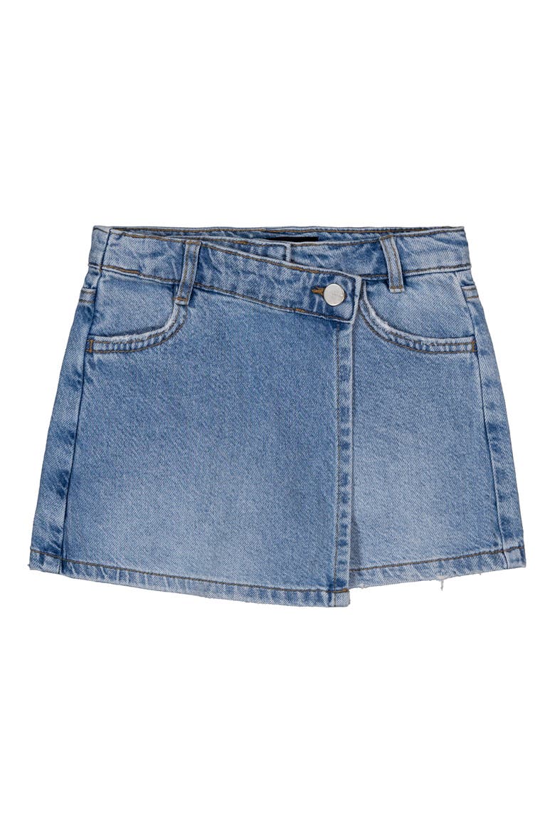 Kids' Mina Wrap Denim Skort, Main, color, MEDIUM WASH