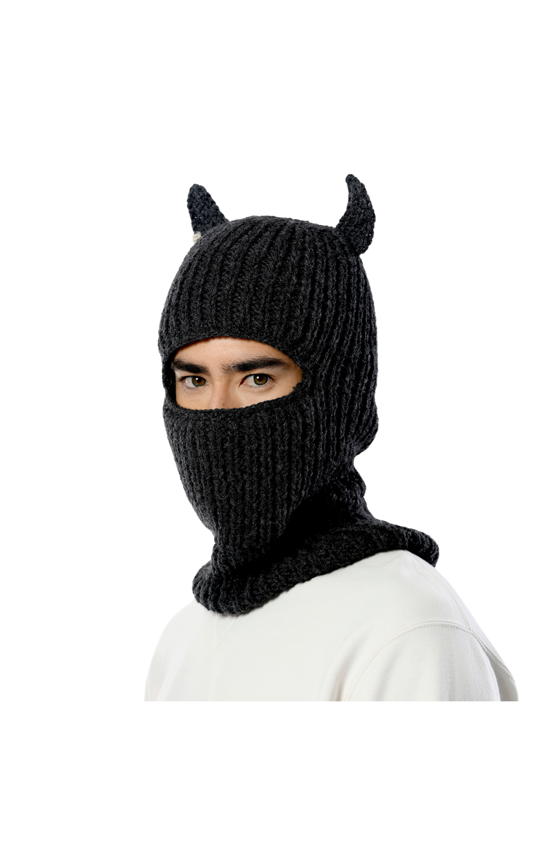 Nirvanna Designs Hood With Horns, Alternate, color, Black