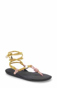 Lace-Up Ropes Water Repellent Thong Slide Sandal