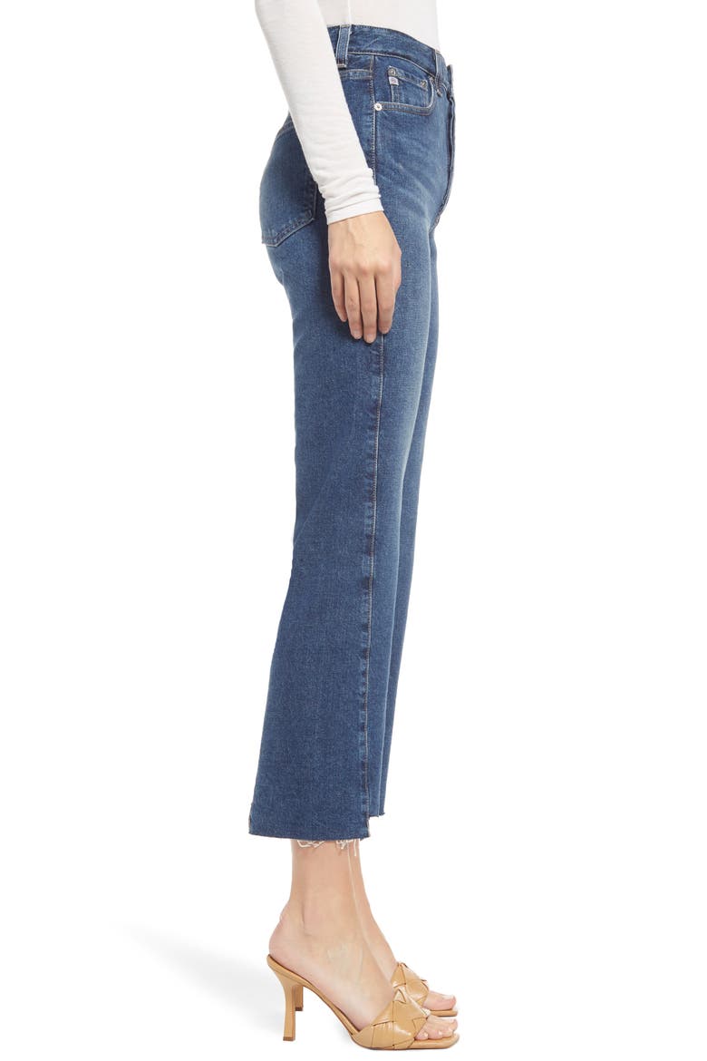 Twisted Alexis High Waist Raw Hem Jeans, Alternate, color, MENTOR