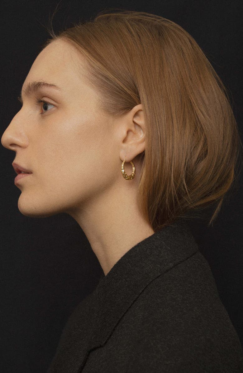 All Blues Large Baby Snake Carved Vermeil Earrings, Alternate, color, 