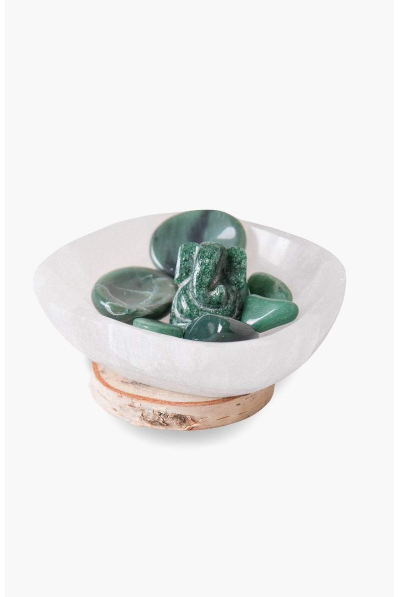Handcrafted Selenite Crystal Recharging Bowl, Main, color, Translucent White
