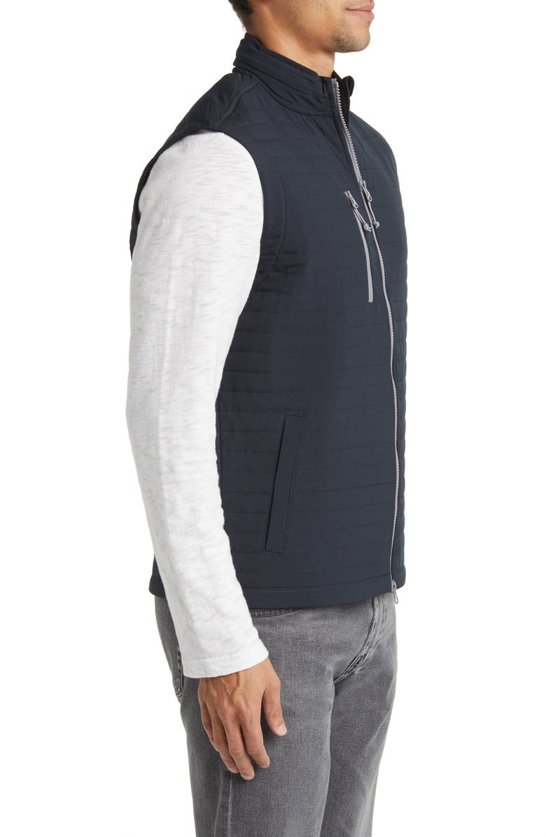 johnnie-O Crosswind Quilted Performance Vest, Alternate, color, Black