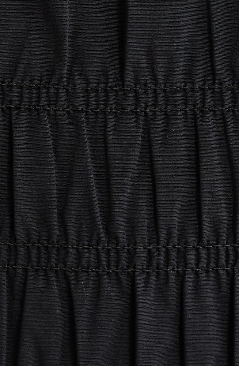 STAUD Culver Smocked Sleeveless Top, Alternate, color, Black