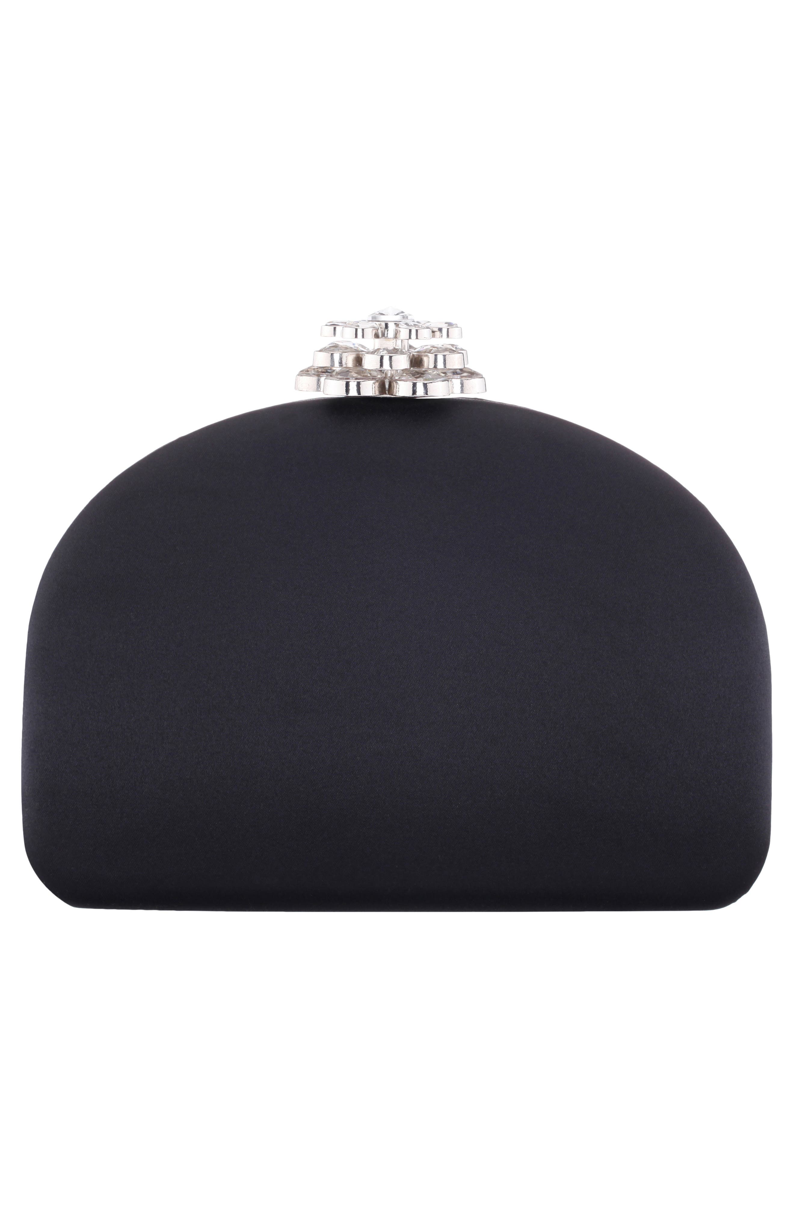 Nina Nivi Frame Clutch, Alternate, color, Black