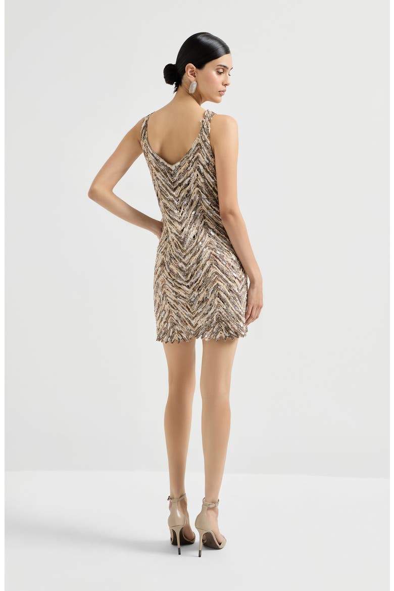 Dazzling Embroidery dress, Alternate, color, Brown