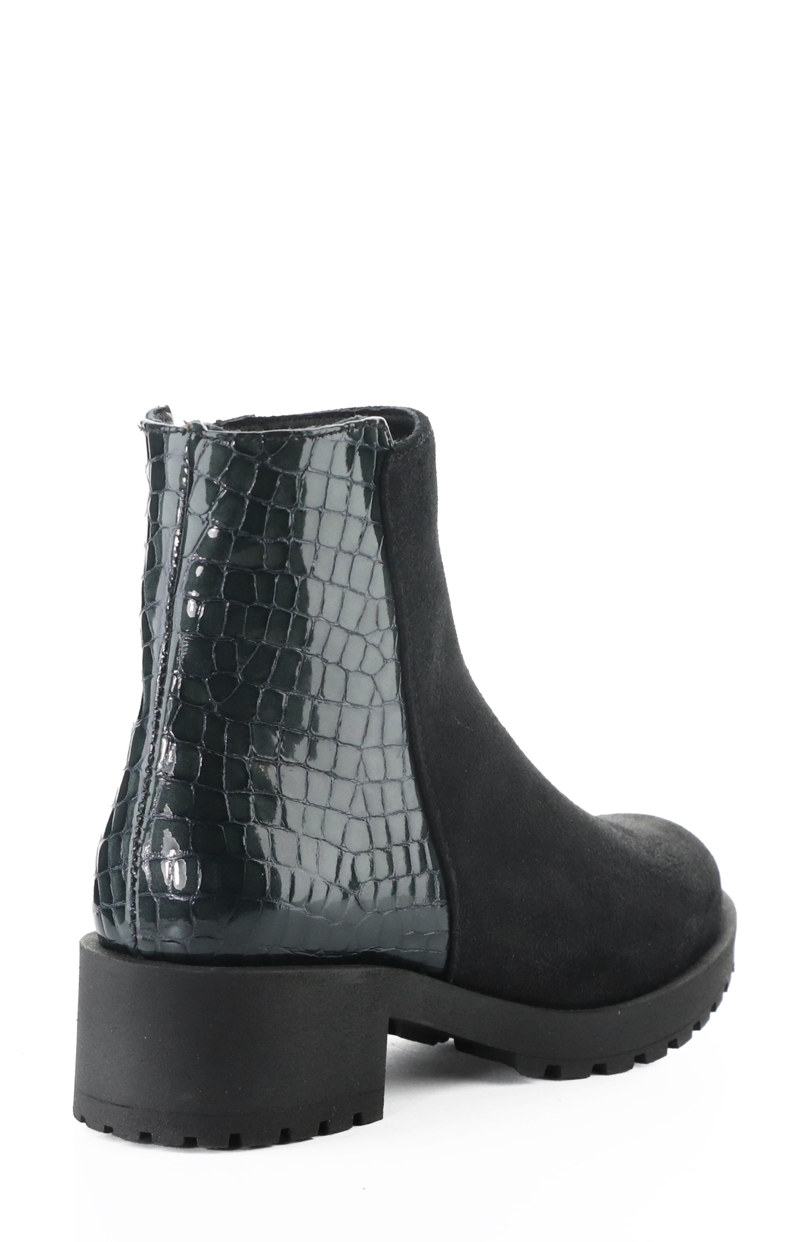 Alize Leather Bootie, Alternate, color, BLACK/ DK GREY