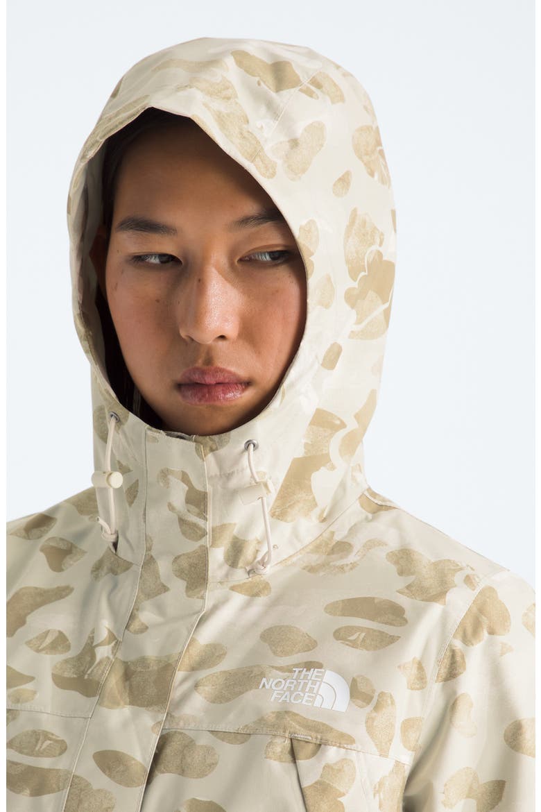 Antora Waterproof Hooded Rain Jacket, Alternate, color, PALE KHAKI HERITAGE PRINT