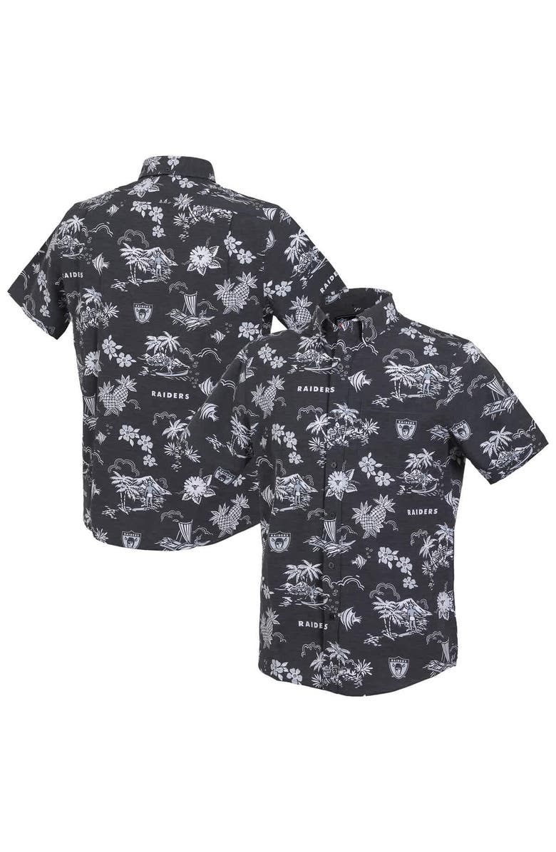 Reyn Spooner Men's Reyn Spooner Black Oakland Raiders Gridiron Classics Throwback Kekai Performance Button-Down Shirt, Main, color, Black