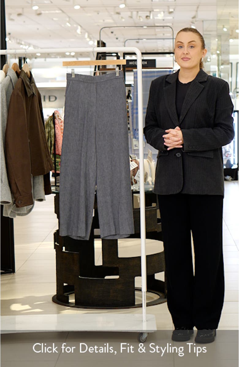 Classic Straight Leg Linen Blend Pants, sales video thumbnail