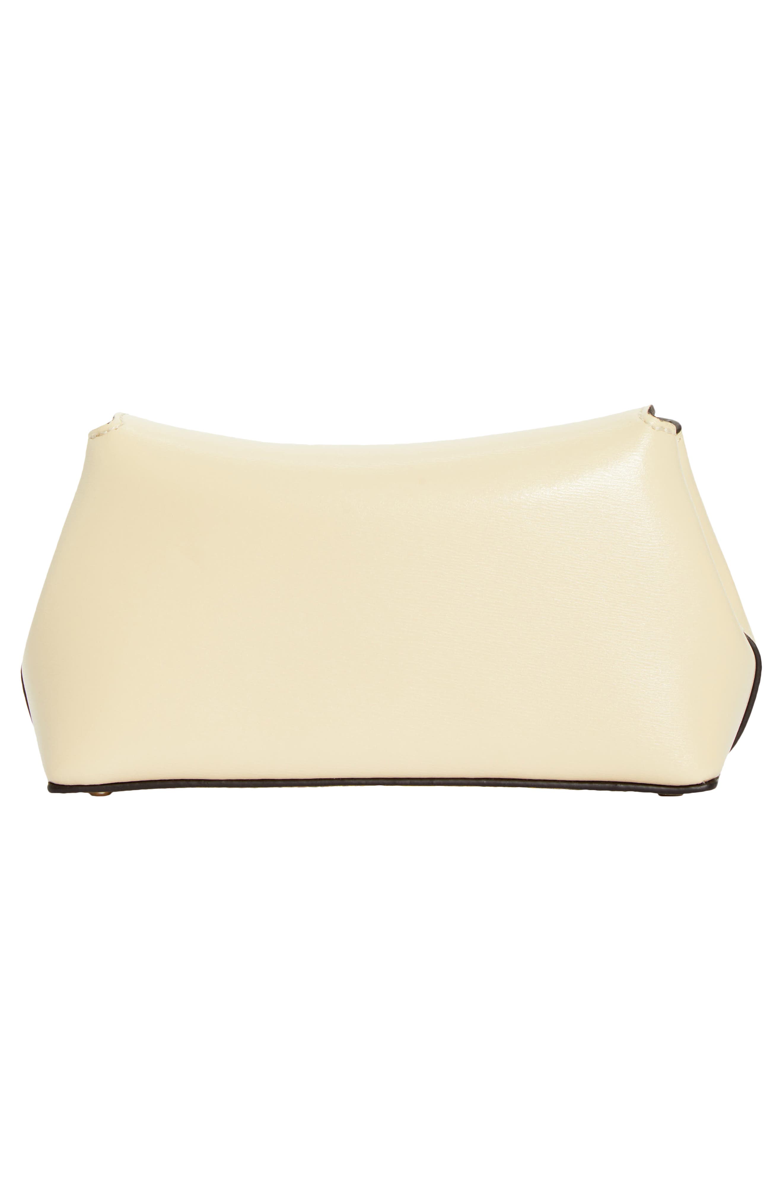 TOTEME Mini T-Lock Leather Clutch, Alternate, color, Champagne