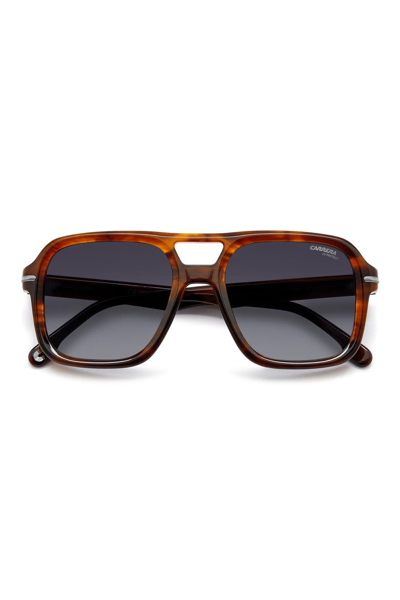 55mm Navigator Sunglasses, Alternate, color, BROWN HORN
